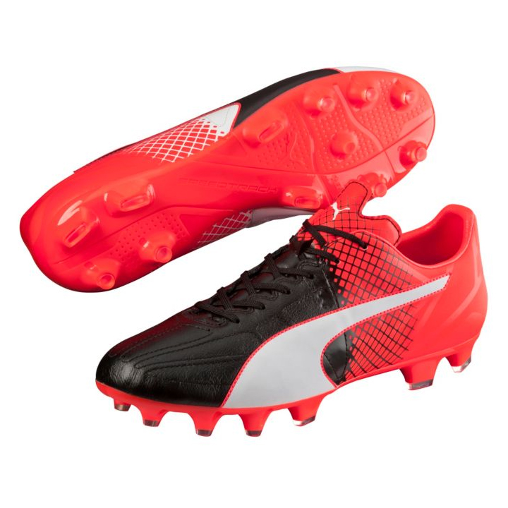 Puma 3.5 FG Soccer Shoes (Black/Red Blast) @ SoccerEvolution