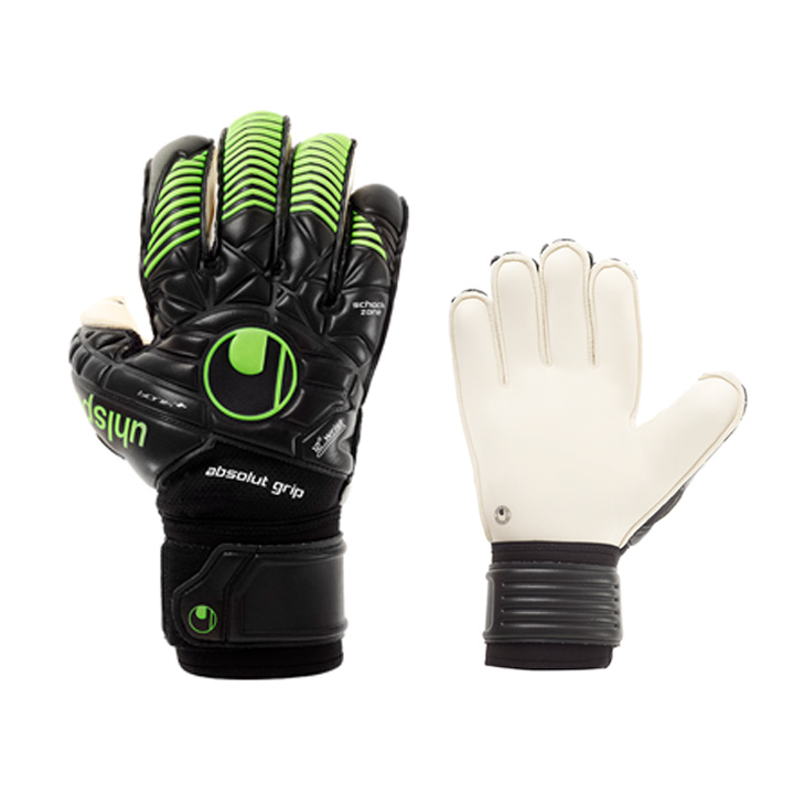 Uhlsport Eliminator Absolutgrip Bionik+ Soccer Goalie Glove (Black) SoccerEvolution