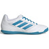 adidas   Super Sala 2 Indoor Soccer Shoes (White/Aqua Blue)