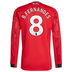 adidas  Manchester United Fernandes #8 LS Jersey (Home 25/26) - SALE: $129.95