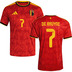 adidas Youth  Belgium De Bruyne #7  Soccer Jersey (Home 26/27)