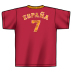 World Cup 2006 Spain #7 Soccer Tee (Red)