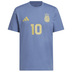 adidas  Argentina Lionel Messi #10 Soccer Tee (Blue/Gold)