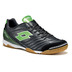 Lotto Stadio 300 Indoor Soccer Shoe (Black/Mint Green)
