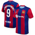 Nike Youth Barcelona Lewandowski #9 Soccer Jersey (Home 23/24)
