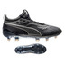 Puma  ONE 1 Leather FG/AG Soccer Shoes (Black/Black)
