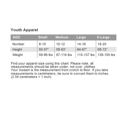 tiro 17 size chart